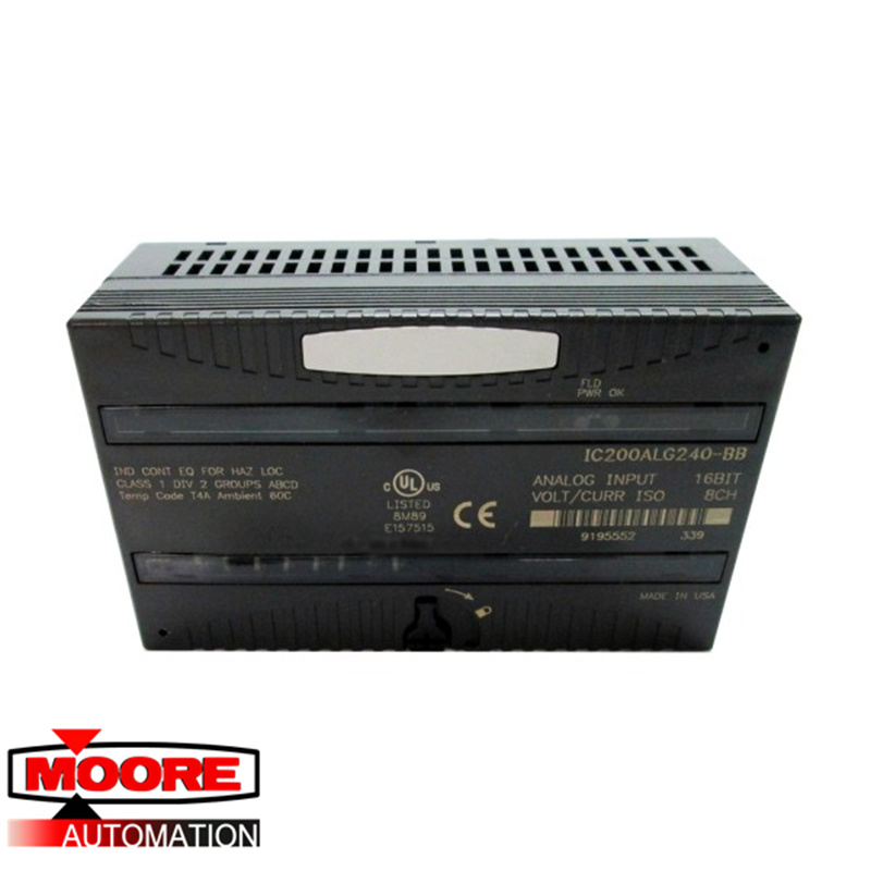GE | IC200ALG240 | Analog input 16 bit voltage/current 8 isolated channels