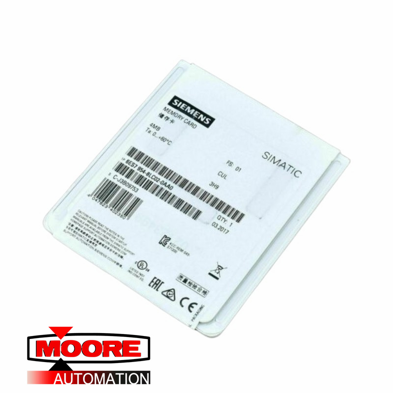 SIEMENS | 6ES7954-8LC02-0AA0 | Memory Card - 4MB