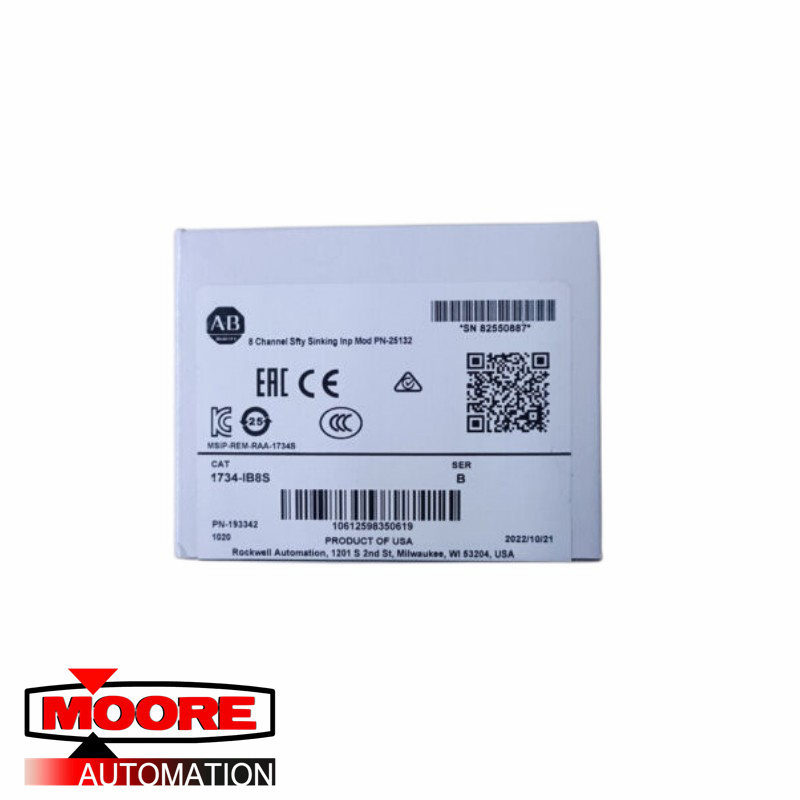 AB  1734-IB8S  Digital Input Module 24VDC 8-Ch Sink Safety