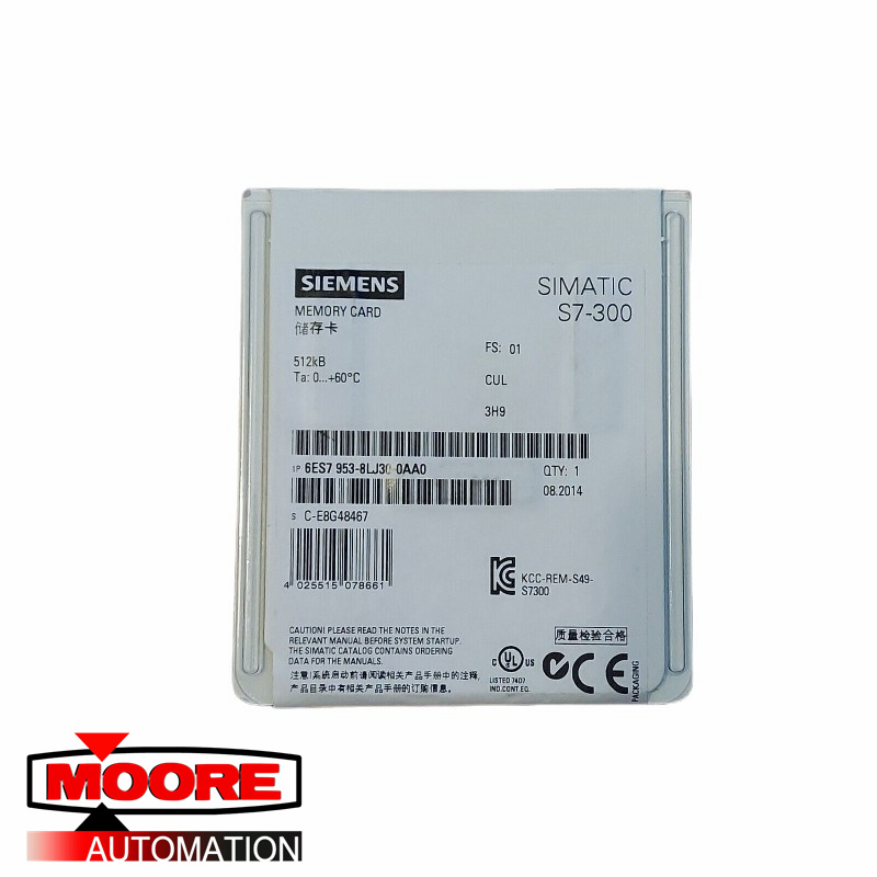 SIEMENS  6ES7953-8LJ30-0AA0  Micro Memory Card - 512 KB