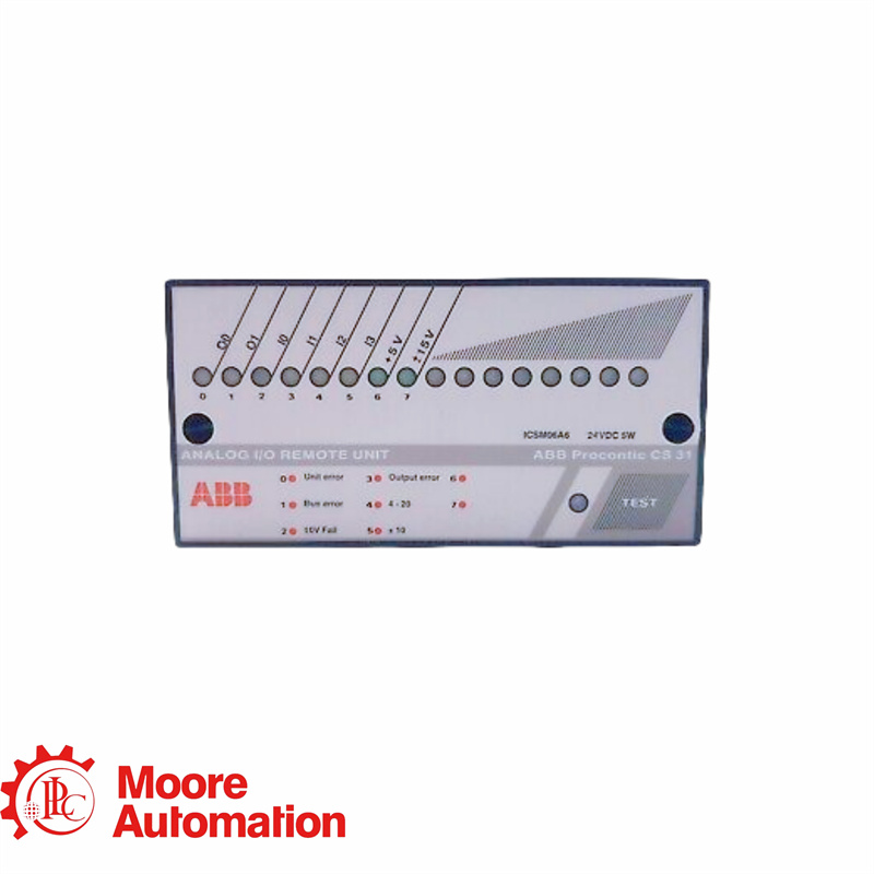 ABB ICSMO6A6  Analog I/O Remote Unit