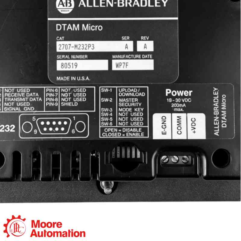 PLC 2707-M232P3 DTAM Micro Operator Interface