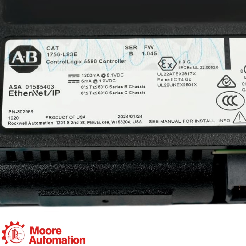 PLC 1756-L83EP 5580 Process Controller