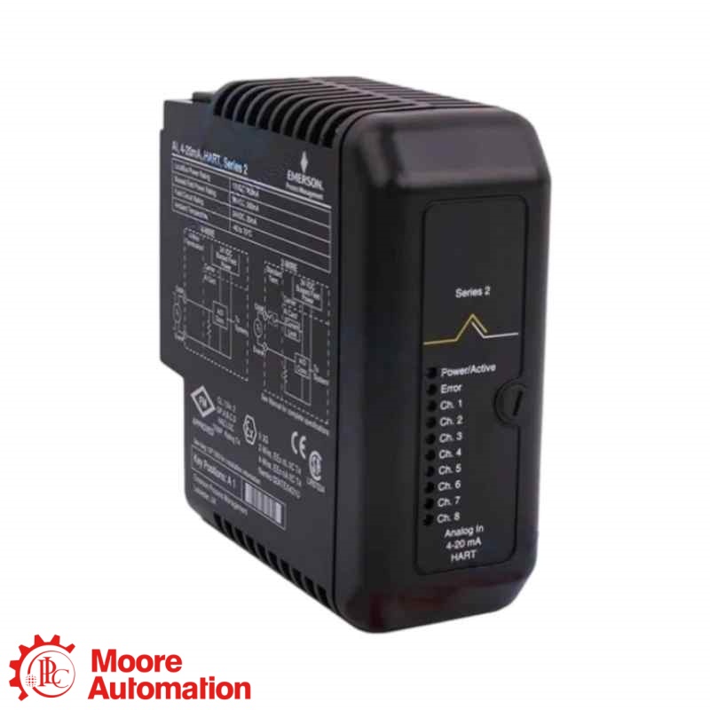 Emerson VE4005S2B2 DeltaV 8-Channel HART Analog Output Card with Fused I/O Termination Block