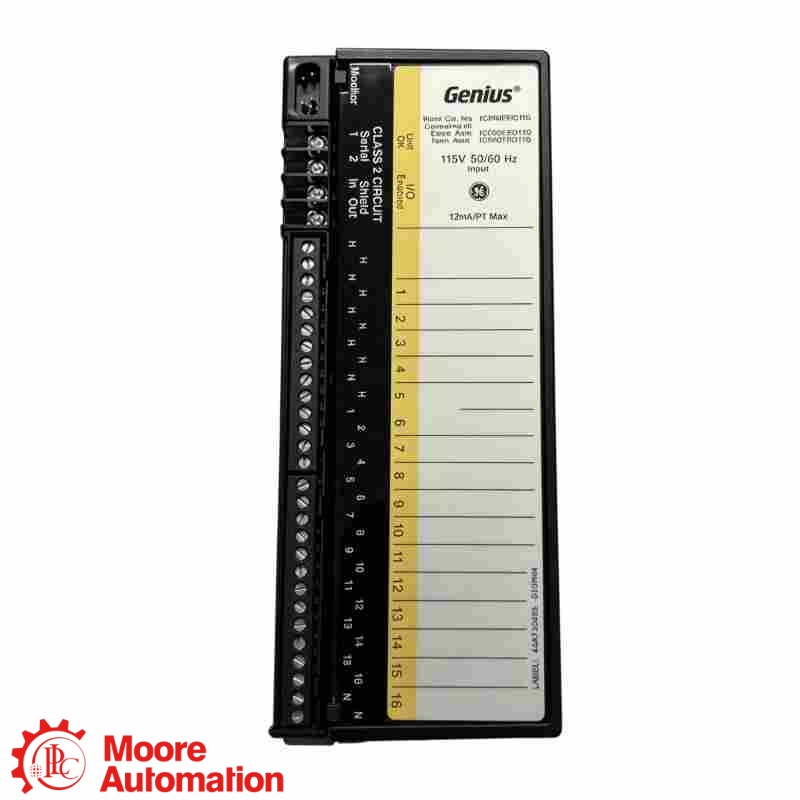GE Fanuc IC660BBD110 Genius I/O 115 VAC 16-Circuit Discrete Input Block